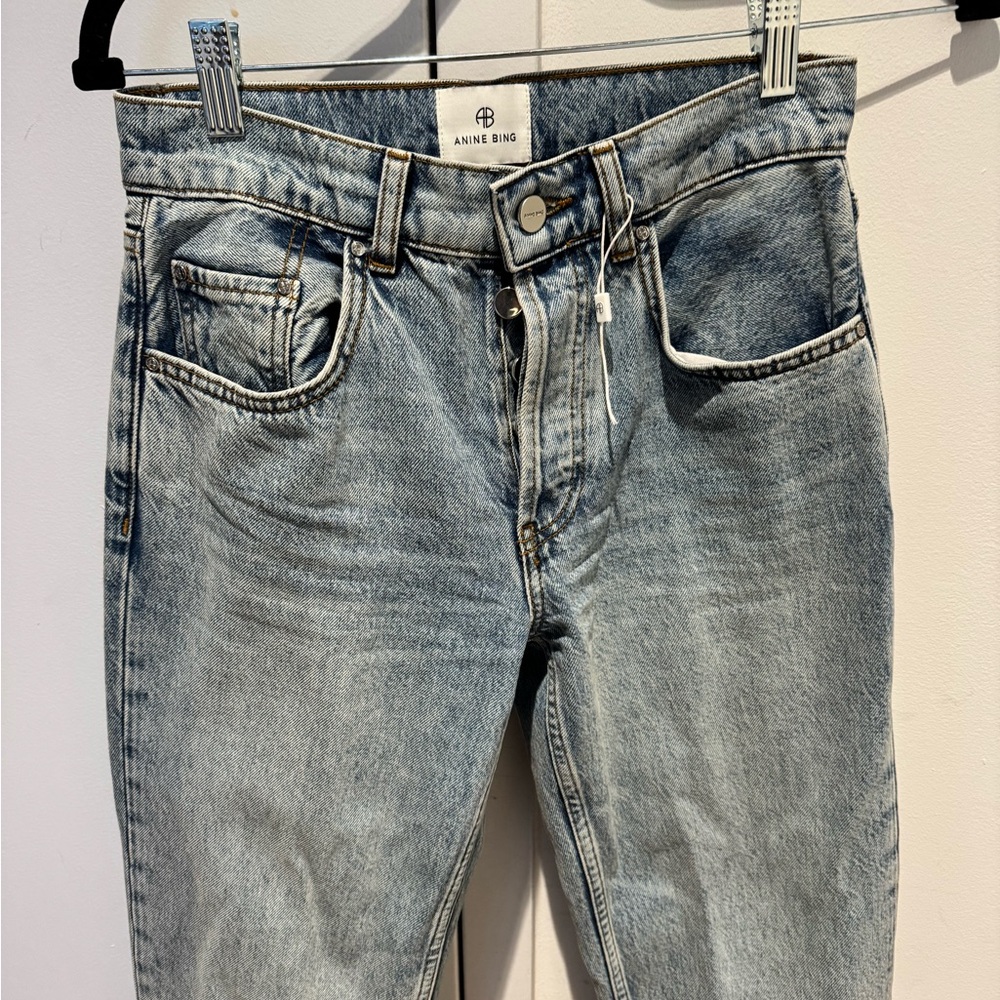 ANINE BING Benson High Rise Straight Jeans 24 - Picture 5 of 6